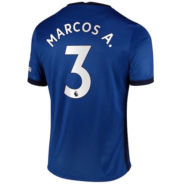 Camiseta Chelsea NO.3 Marcos A. Primera Equipación 2020-2021 Azul